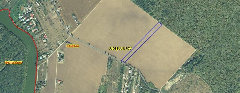 Ganeasa, de vanzare 2700 mp teren intravilan, 6.900 mp teren extravilan.